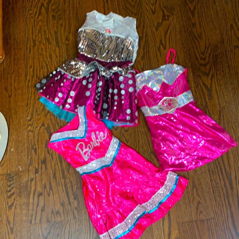 Bundle of 3 Barbie dress up costumes size 4-6x